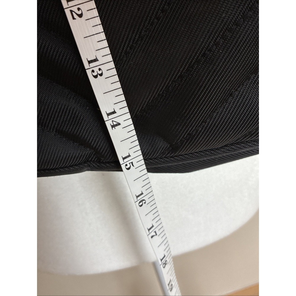 Kenneth Cole Reaction Backpack Black Nylon Chevron Quilted Gold Hardware Zipper - Picture 7 of 14